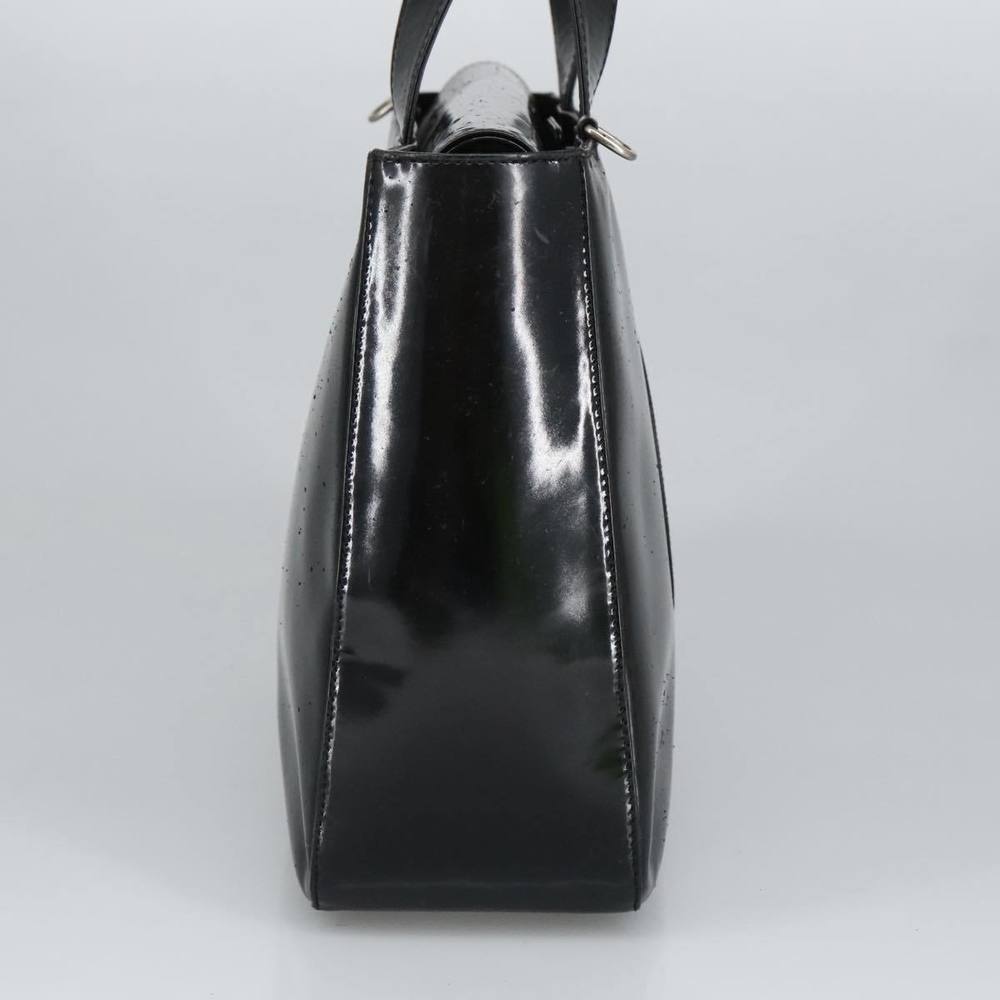 GUCCI Hand Bag Enamel 2way Black Silver 000 1013 0504 Auth fm3966 - Picture 3 of 16
